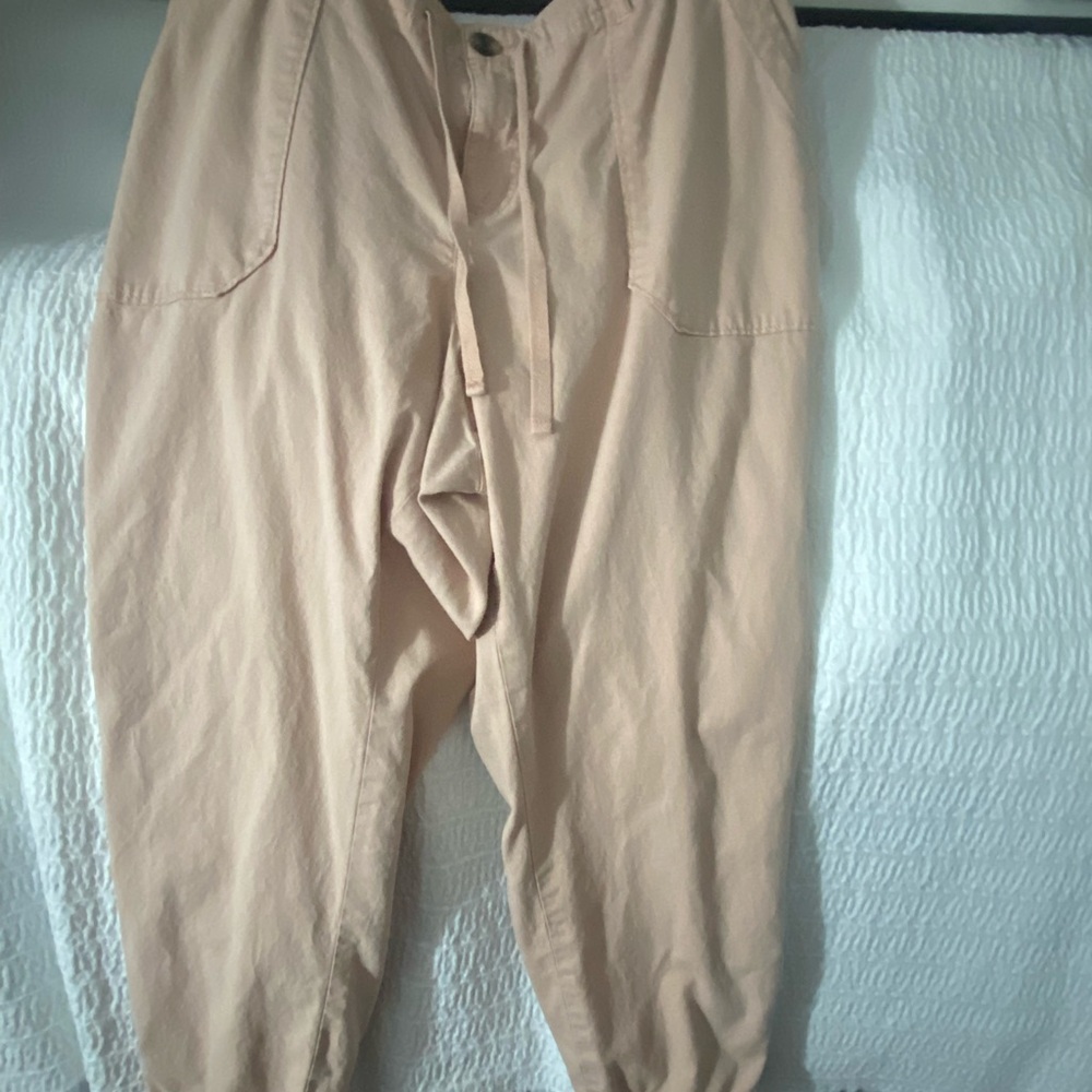 Beige Casual Pants